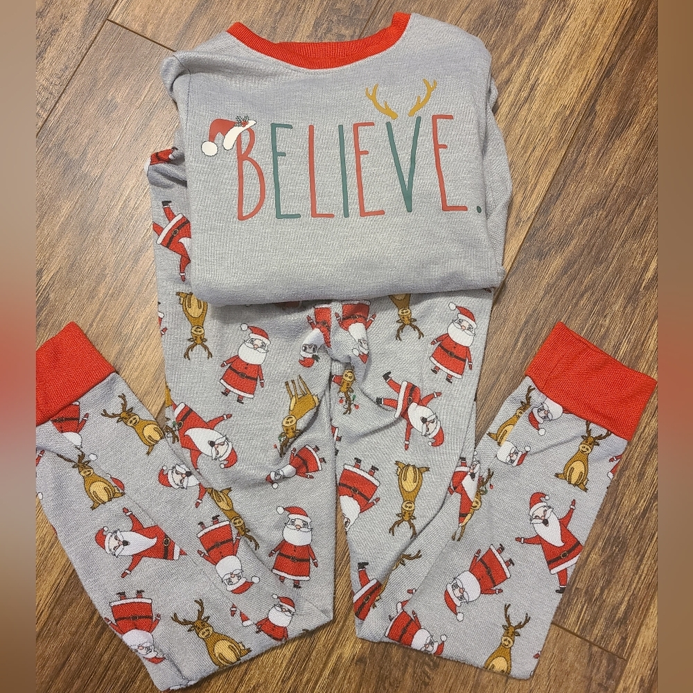 Rae Dunn Kids Christmas Believe Pajamas